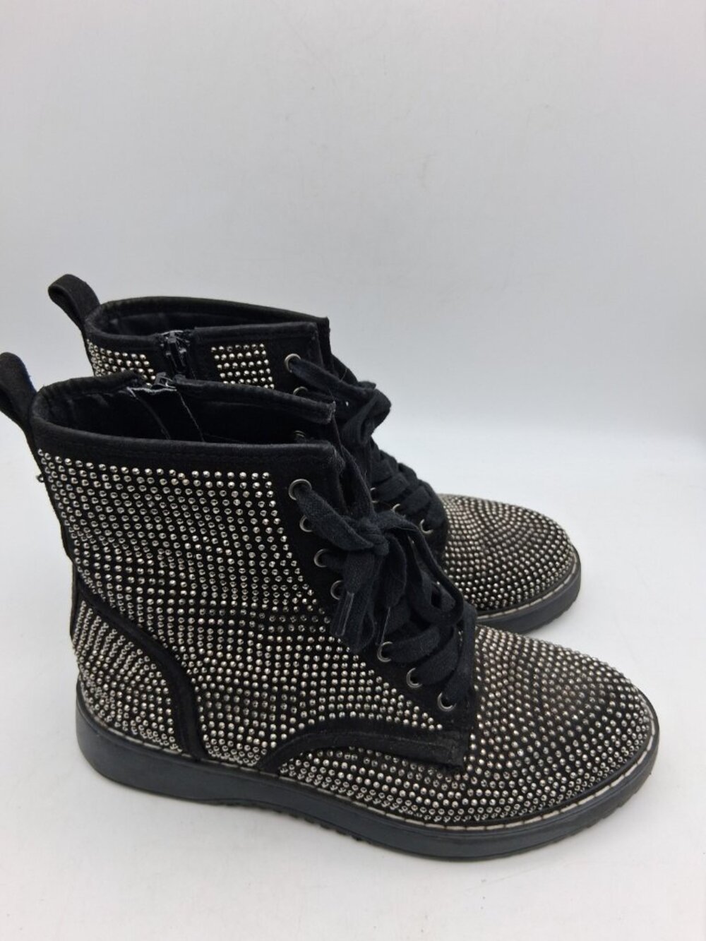 Madden GIRL Black Studded Women's Chukka Combat Boot US 8M
